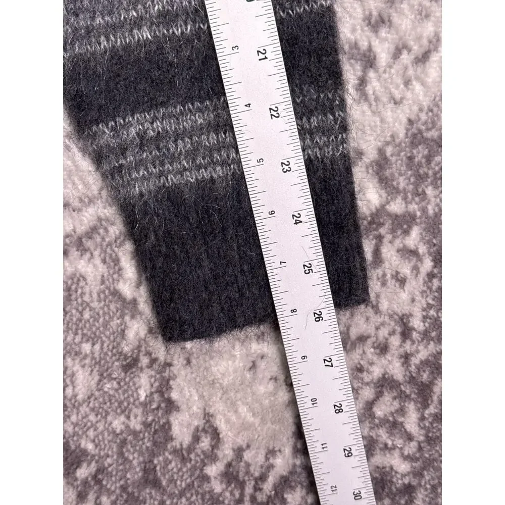 Banana Republic Sweater Small Mens Brushed Stripe Alpaca Wool Blend Pullover